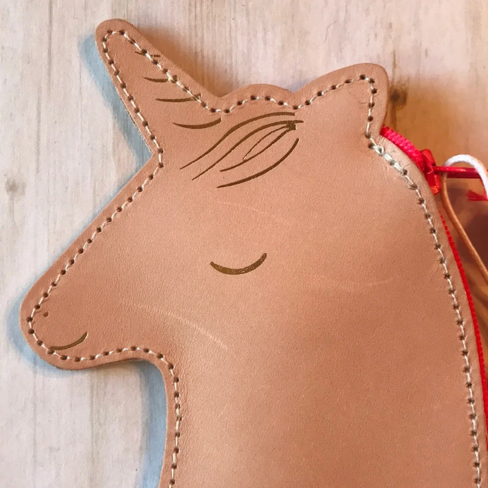 Meri Meri Leather Unicorn Purse